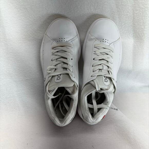 On Clouds Roger Advantage White Leather Sneakers - 7.5 - Picture 10 of 10